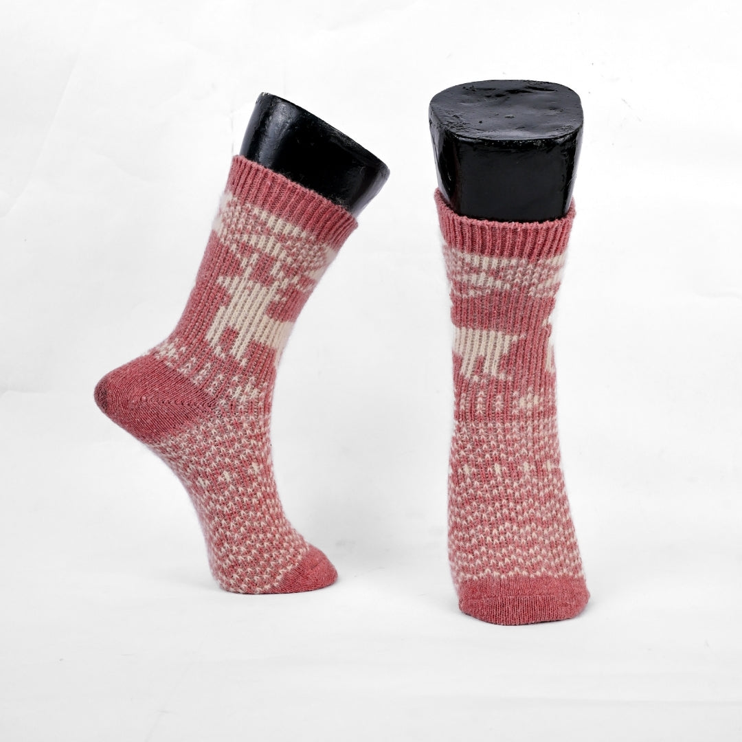 HEXXED Nordelle Reindeer Winter Crew Socks (Pack of 4)
