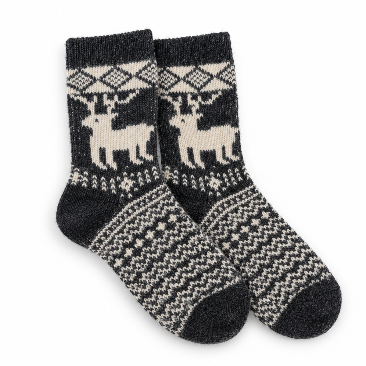 HEXXED Nordelle Reindeer Winter Crew Socks (Pack of 4)