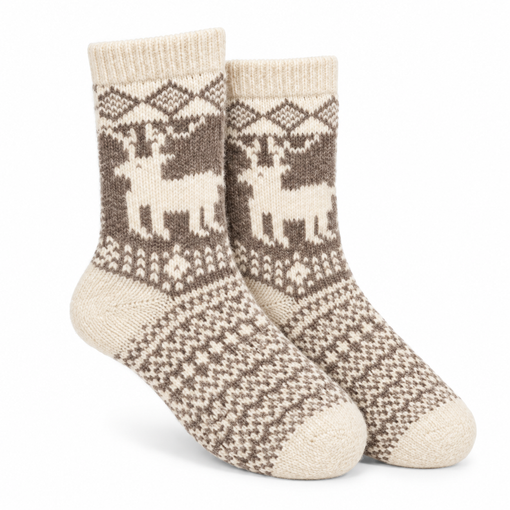 HEXXED Nordelle Reindeer Winter Crew Socks (Pack of 4)