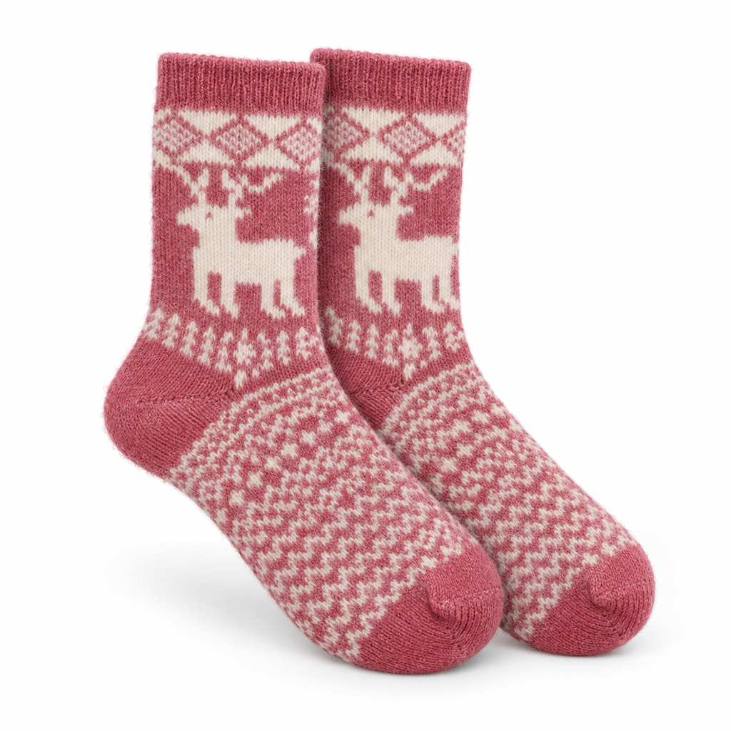 HEXXED Nordelle Reindeer Winter Crew Socks (Pack of 4)