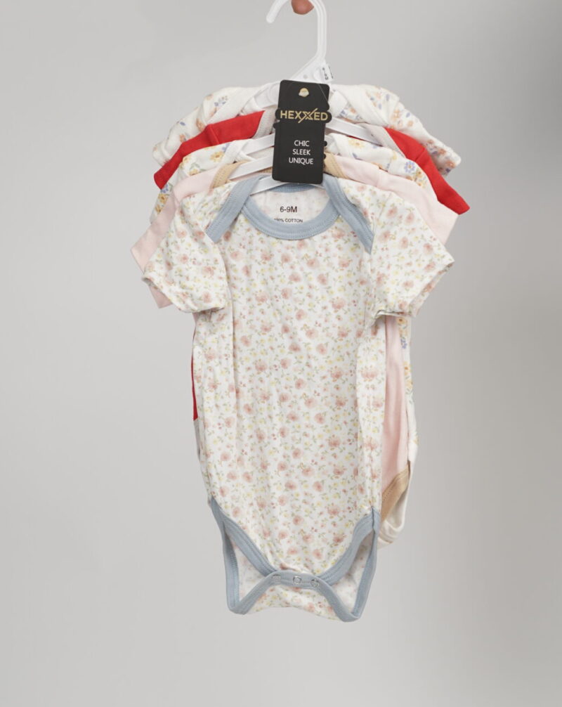 HEXXED Soft Cotton Baby Bodysuits – Pack of 5 D14-10