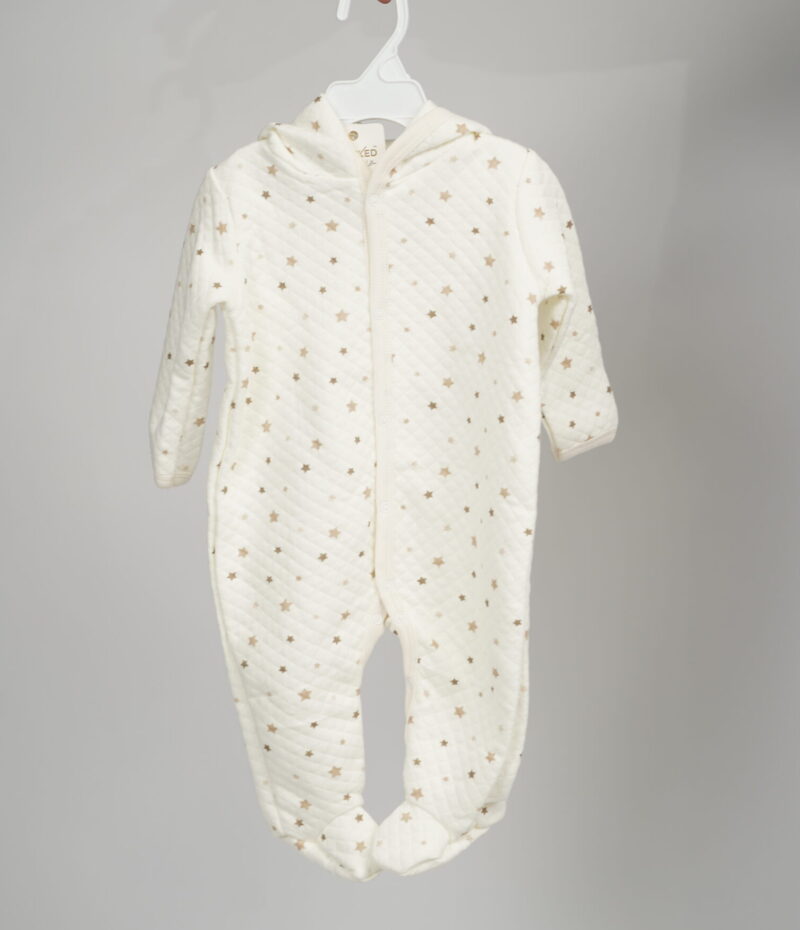 HEXXED Star Print Baby Sleepsuit with Hood D14-11